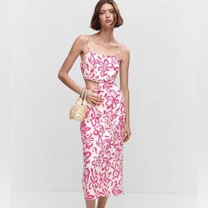 Mango Floral Midi Dress